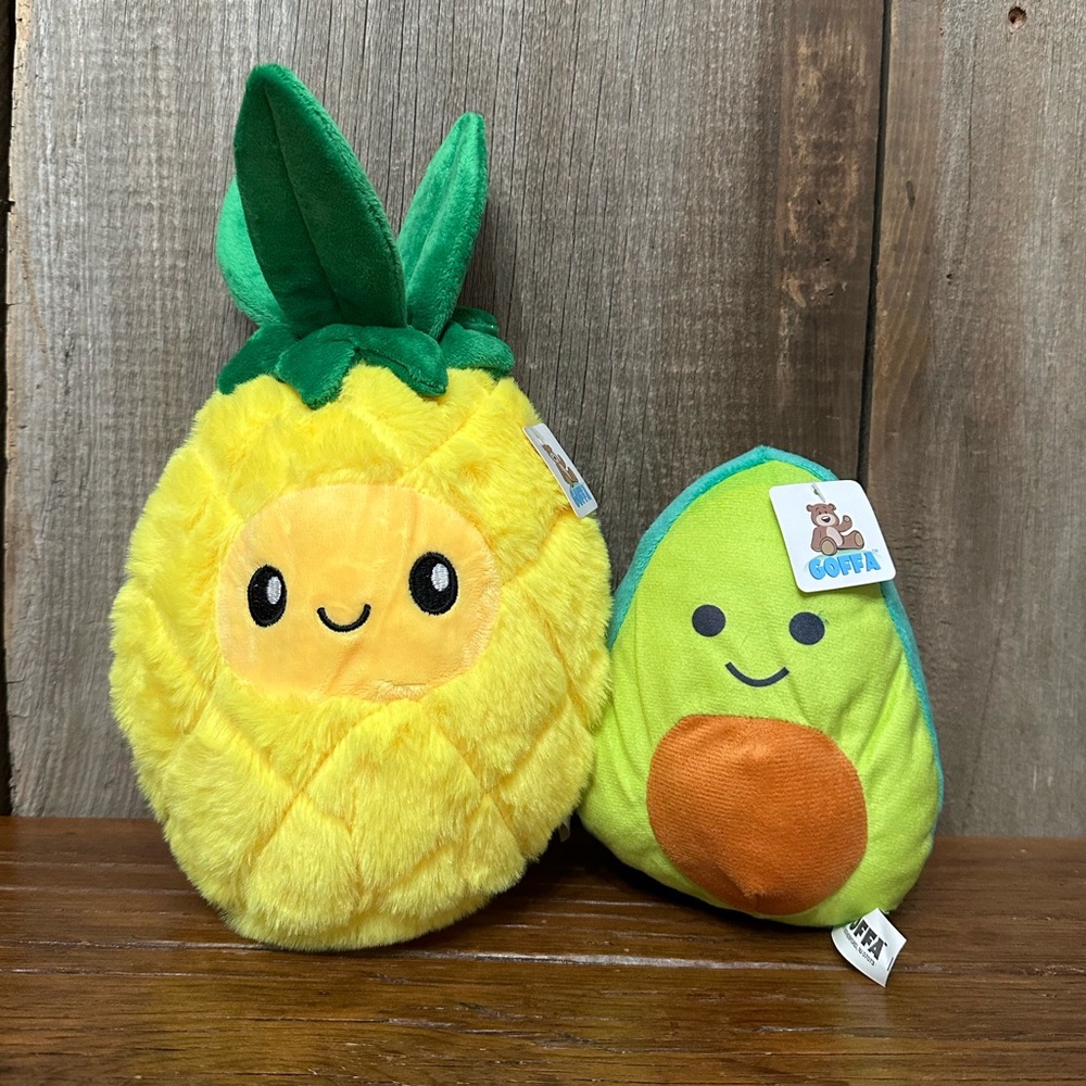 Boardwalk / Arcade Plushies Goffa Pineapple and Avocado Plush Stuffed Toys